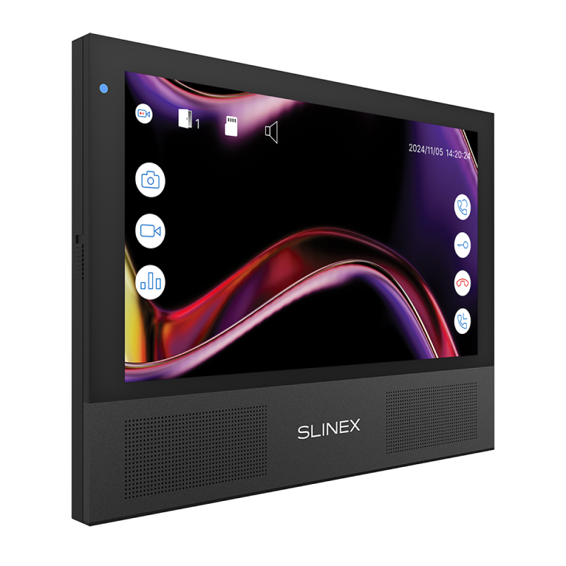 Slinex Sonik-7 цвет черный. 7" AHD Домофон с сенсорным экраном, стерео динамиками и сменными панелями