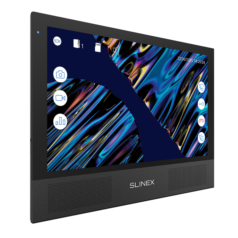 Slinex Sonik-10 цвет черный. 10" AHD Домофон с сенсорным экраном, динамиками и сменными панелями