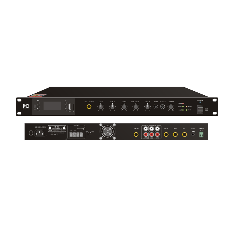 ITC T-60DTB Усилитель микшерный, цифровой с Мр3, тюнером, Bluetooth, 60Вт