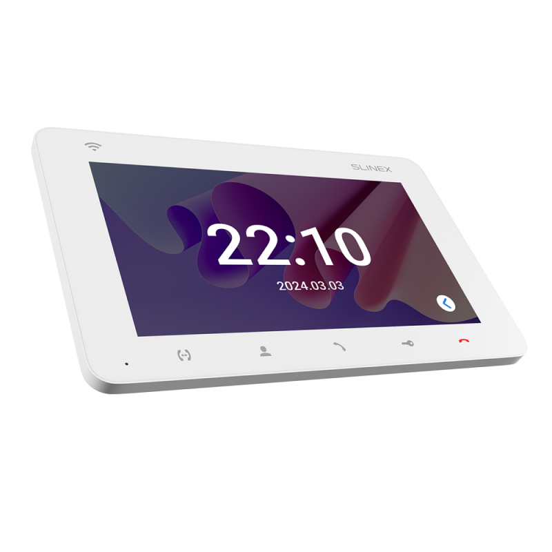 Slinex SM-07N Cloud цвет белый. 7" Компактный видеодомофон с функцией переадресации вызова