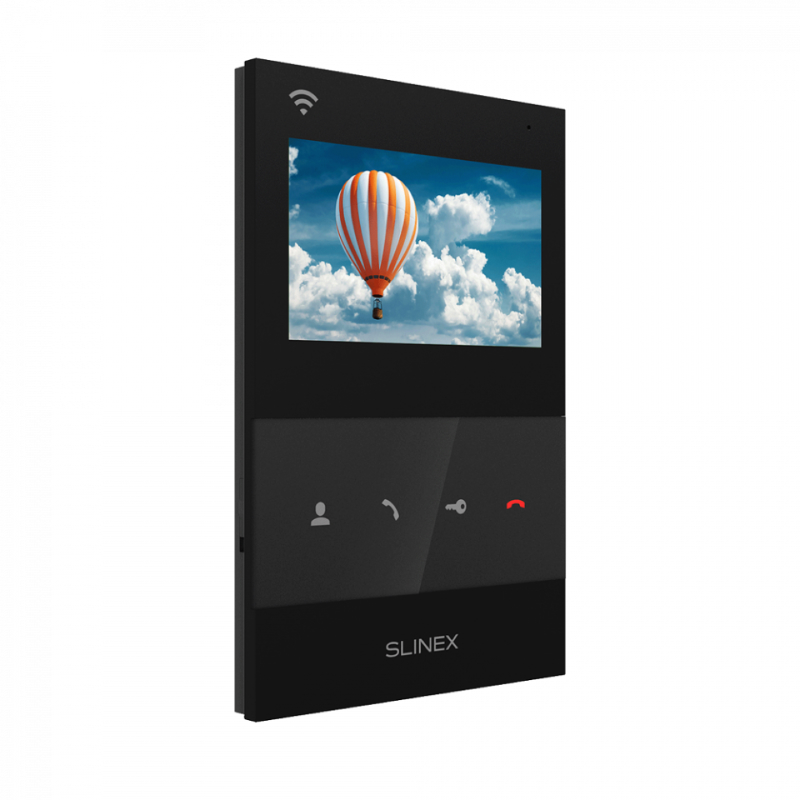 Slinex SQ-04N Cloud цвет черный. 4" Цветной домофон c программной детекцией движения