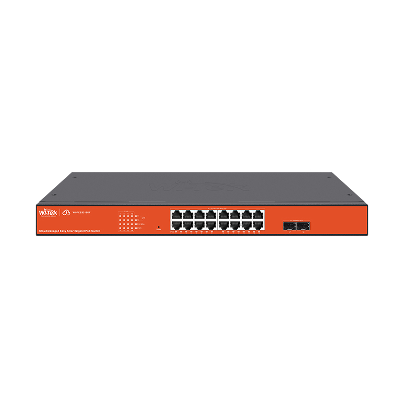 Wi-Tek WI-PCES318GF Коммутатор 16-портовый PoE, управление через Wi-Tek Cloud