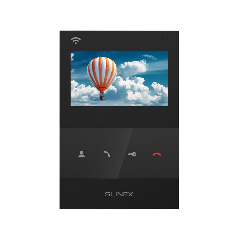 Slinex SQ-04N Cloud цвет черный. 4" Цветной домофон c программной детекцией движения