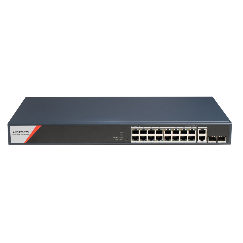 Hikvision DS-3E1520HP-SI-16P2T2F Коммутатор 16-портовый PoE