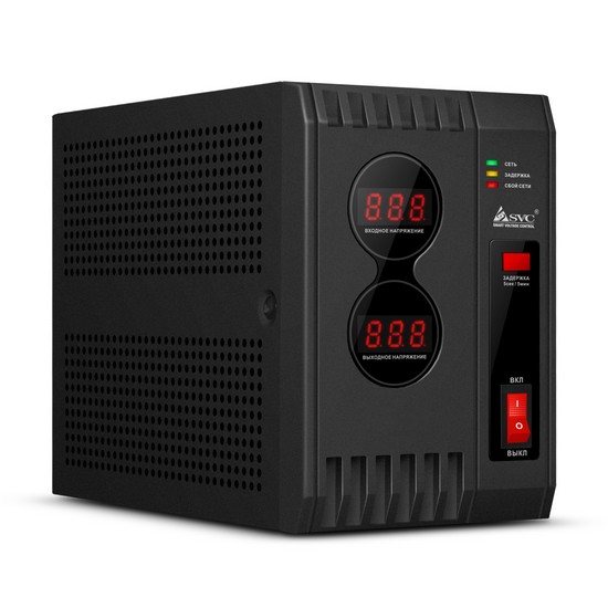Стабилизатор (AVR), SVC, AVR-1000, Мощность 1000ВА/1000Вт, LED-индикаторы