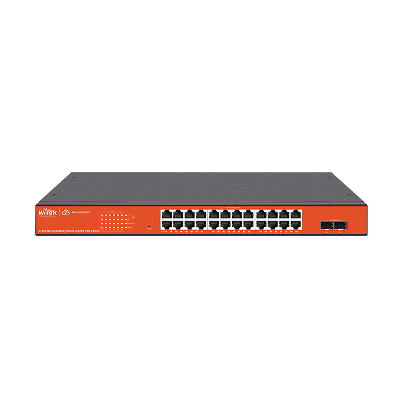 Wi-Tek WI-PCES326GF Коммутатор 24-портовый PoE, управление через Wi-Tek Cloud