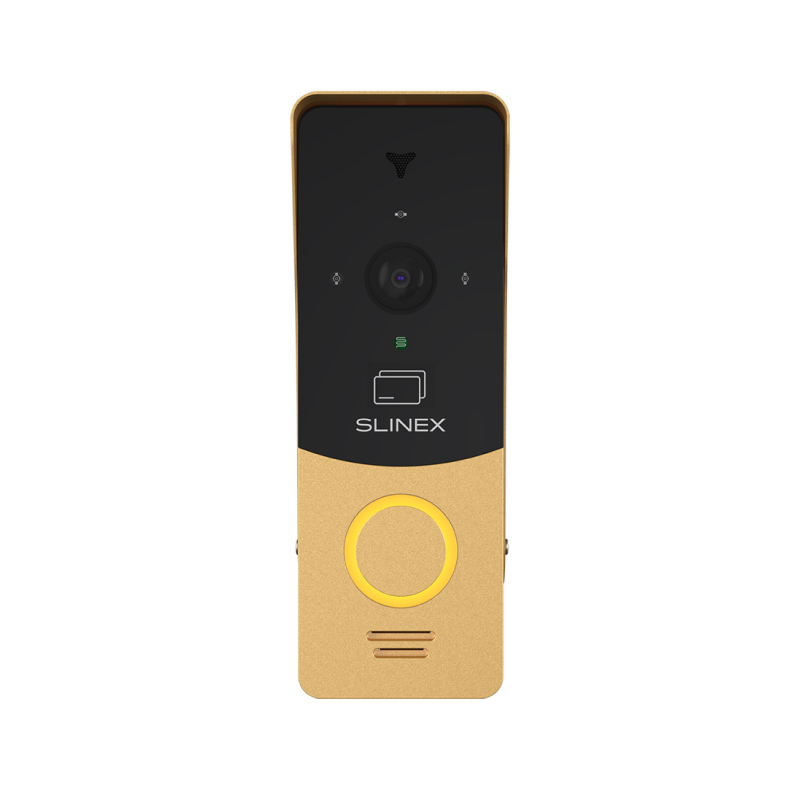 Slinex ML-20CR HD цвет черный + золото. Вызывная панель высокого разрешения 2,0 Мп (AHD) / 960 ТВЛ